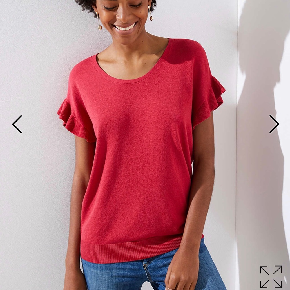 NWT Loft Ruffle Cuff Sweater
